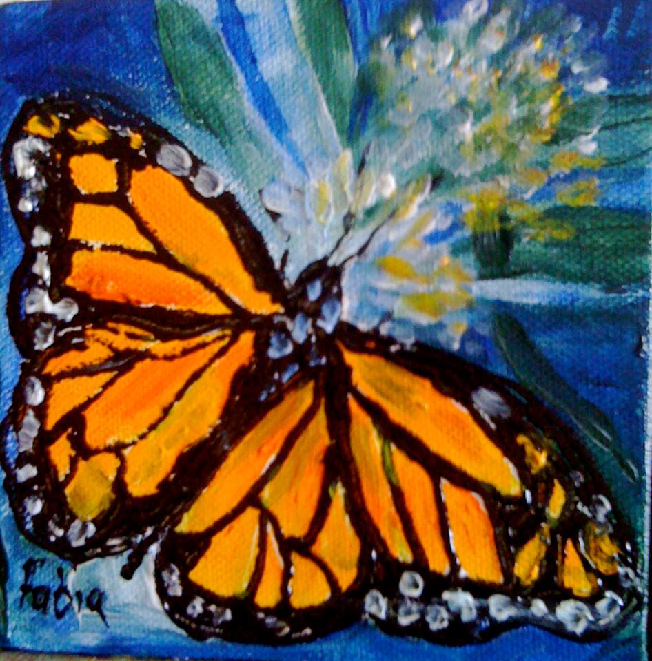 Le papillon à la gerbe