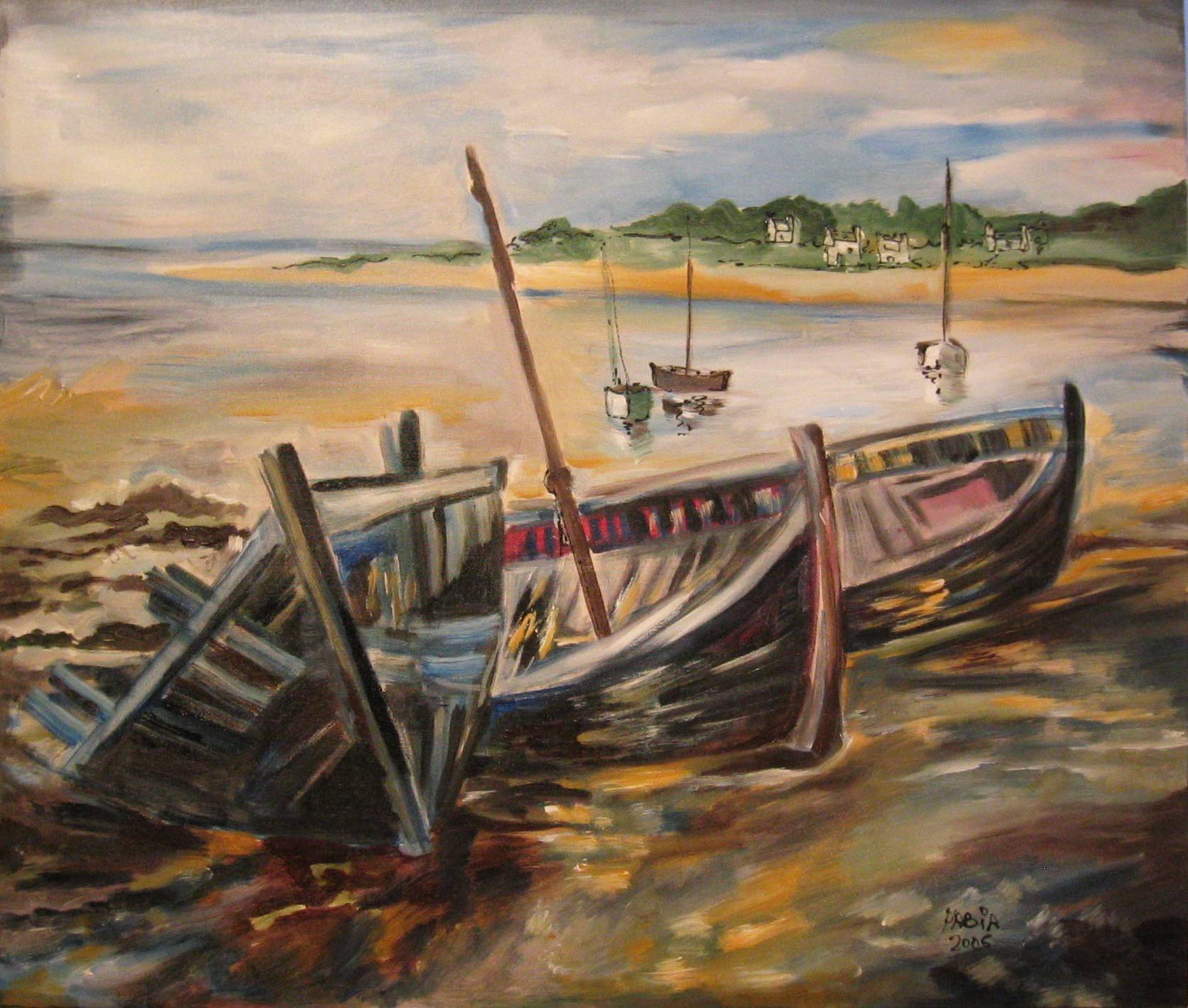 Les barques échouées