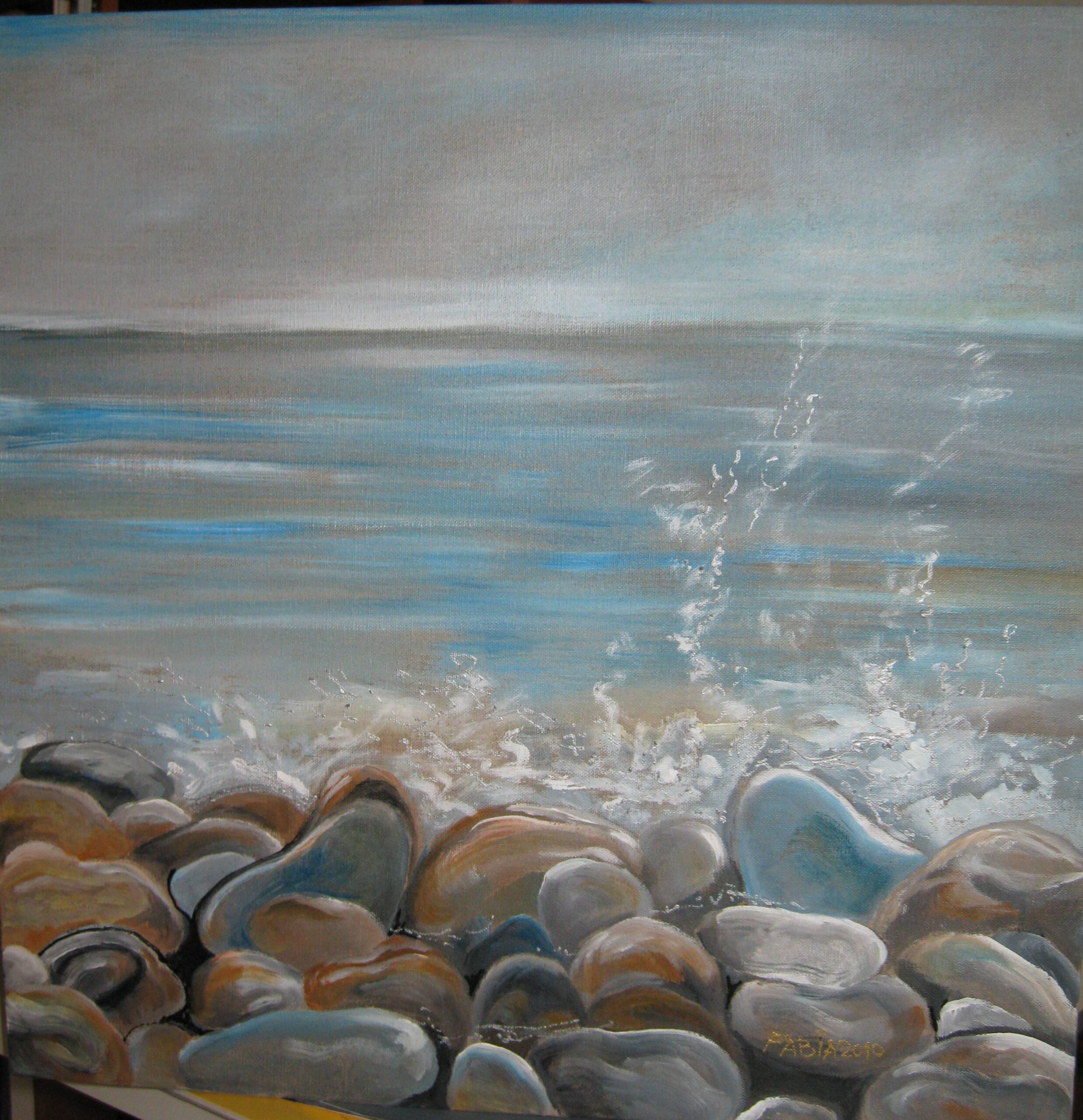 La plage aux galets