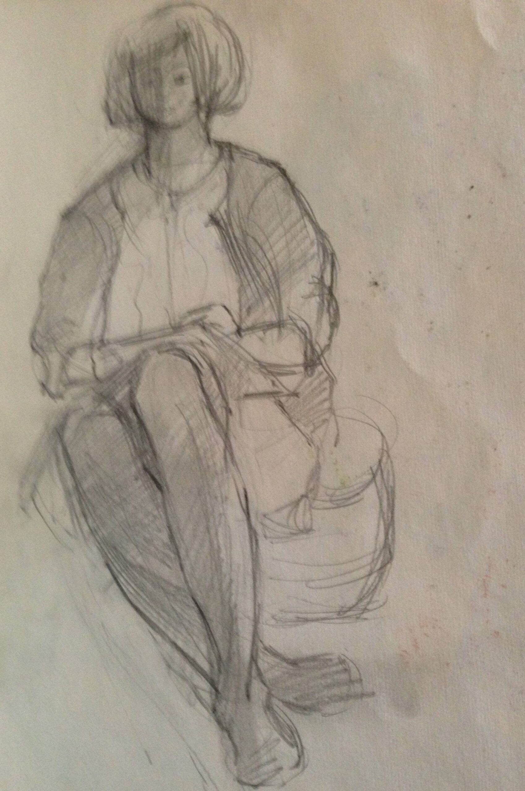 Assise et pensive