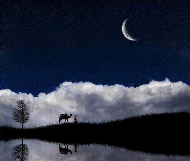 La lune me regarde
