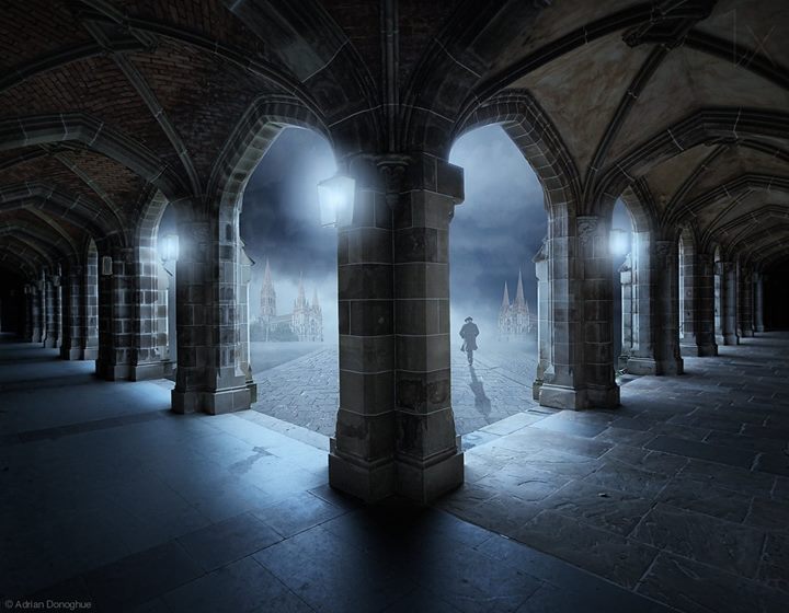 Sous les voûtes le soir