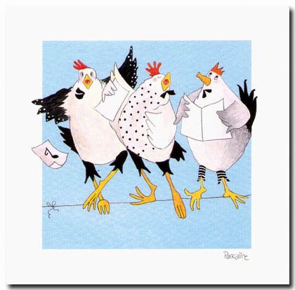 Les poules à lier