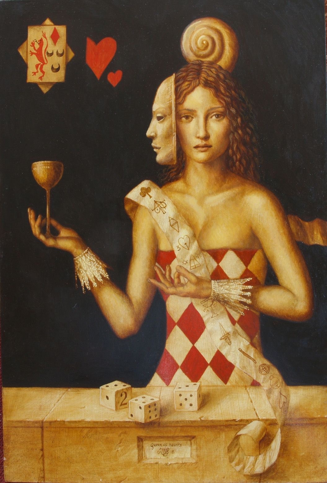 La reine des cœurs sur le carreau