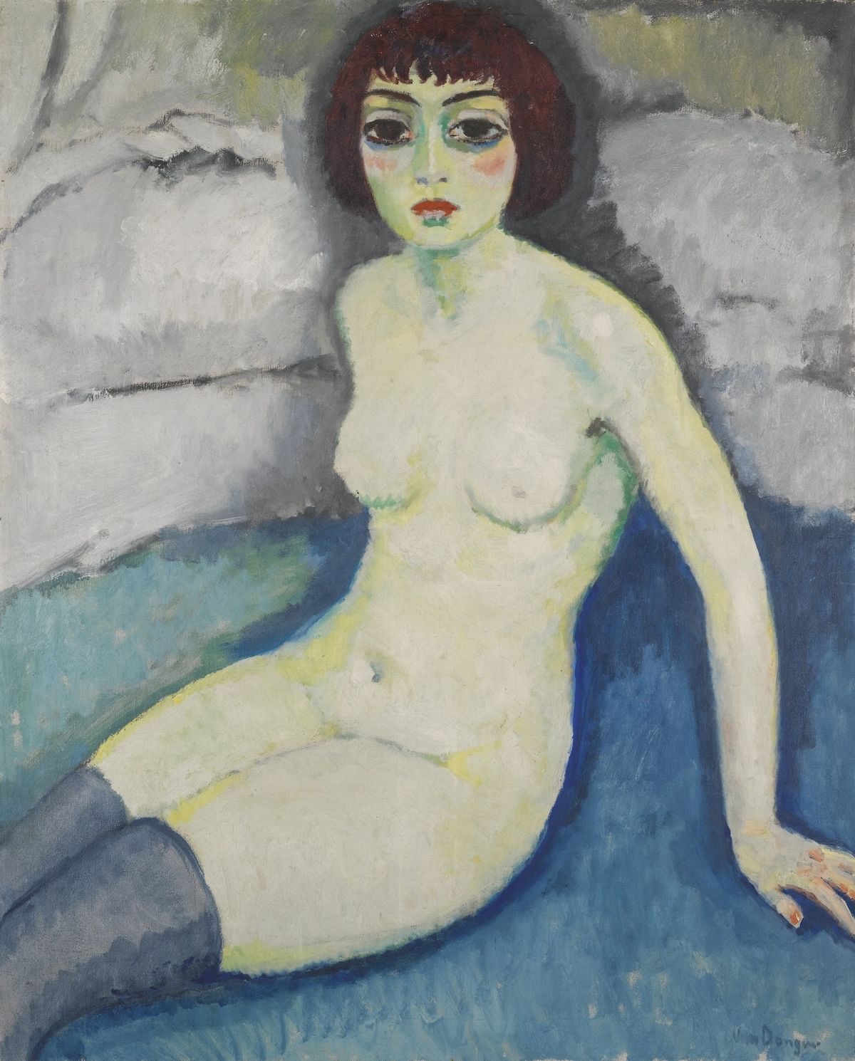 Une chatte bleue