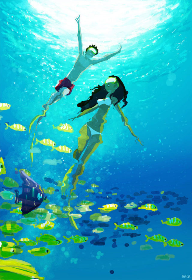 Sous les vagues