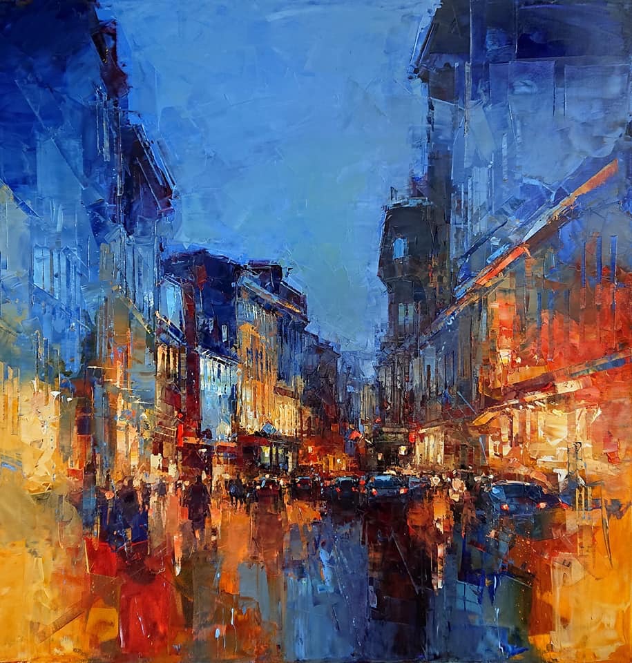 Pluie sur la ville