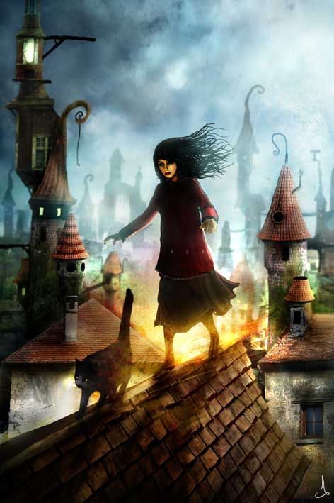 La fille sur les toits