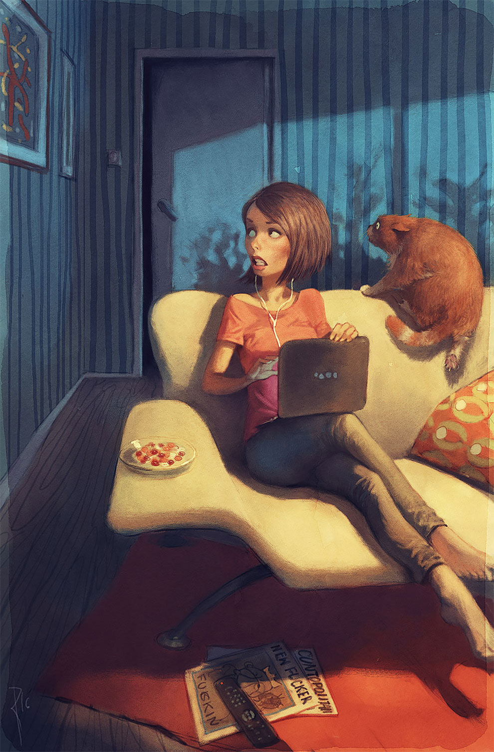 Attention, chat peureux !
