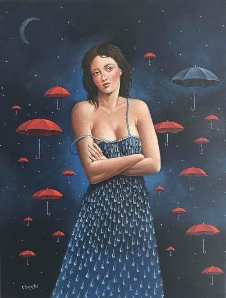 En robe de pluie