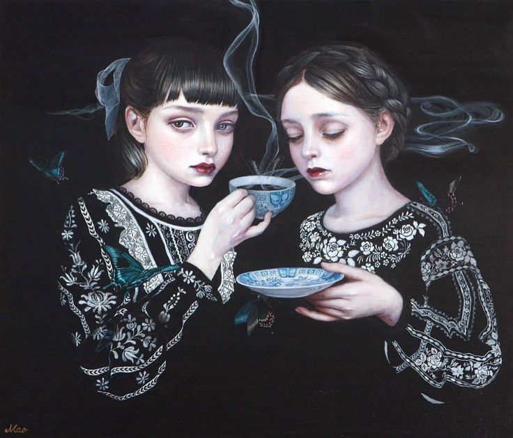Thé au raime et café crème