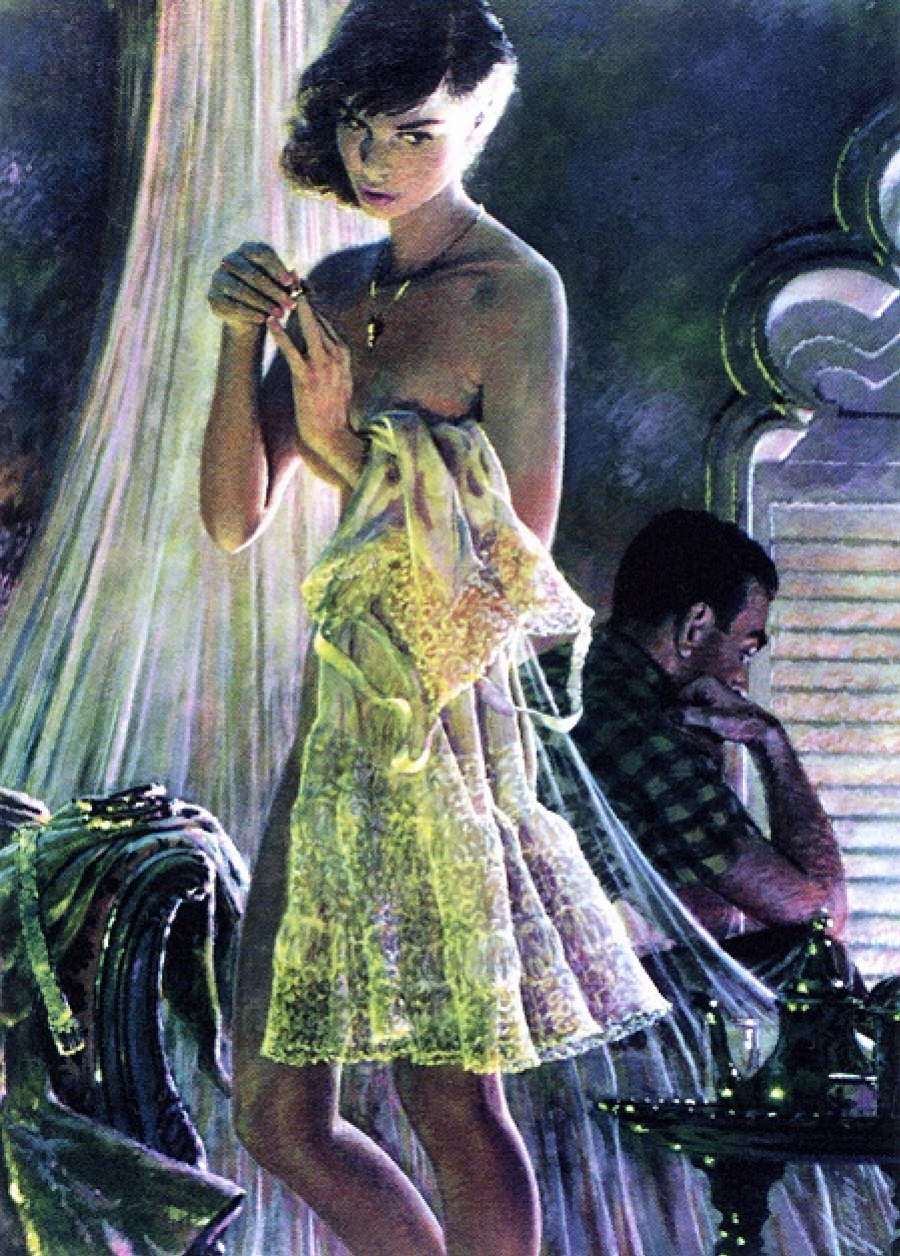 La robe sous le bras