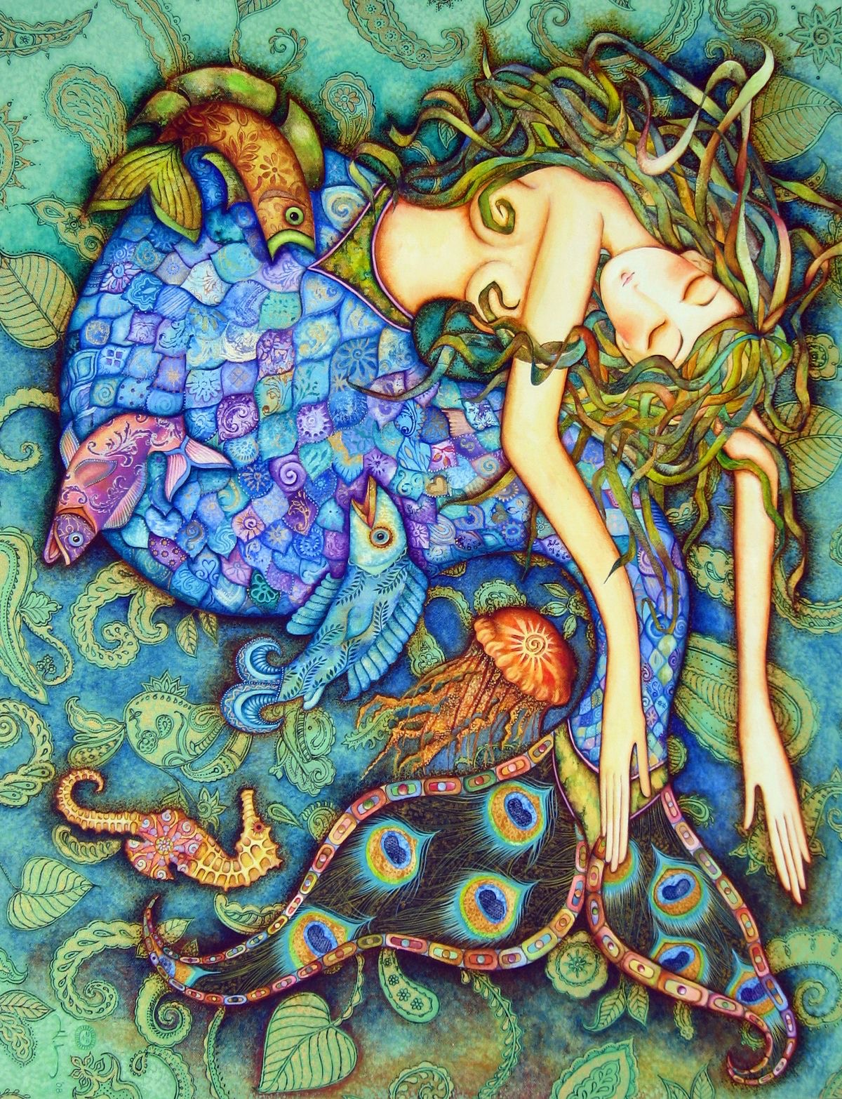 La sirène à queue de paon
