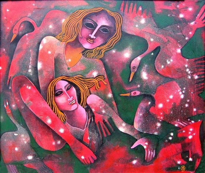 Femmes et flamants à l’eau de rose - 1