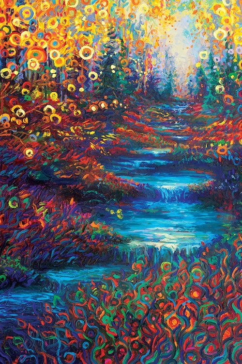 Rivière et feux follets