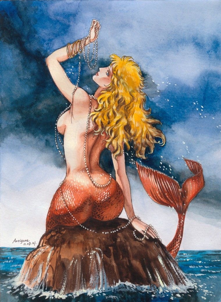 La sirène au long collier