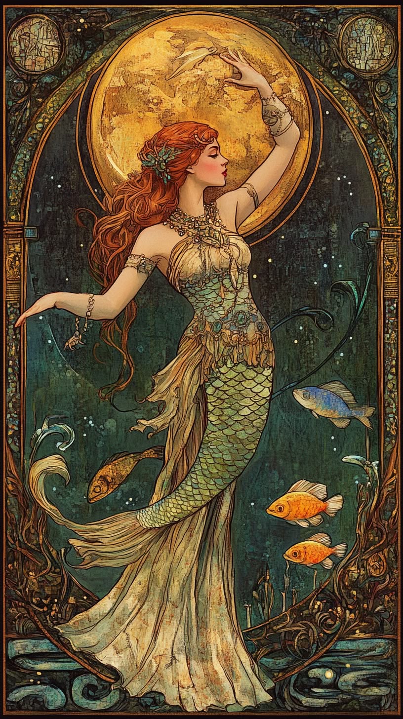 La sirène en robe de Lune