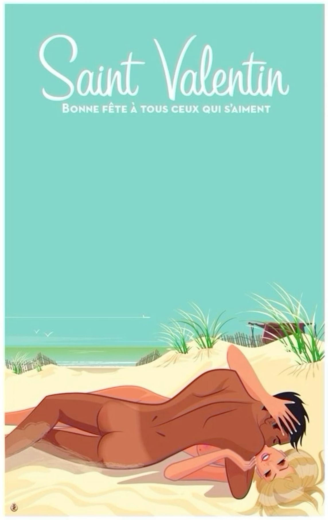 La Saint-Valentin à la plage