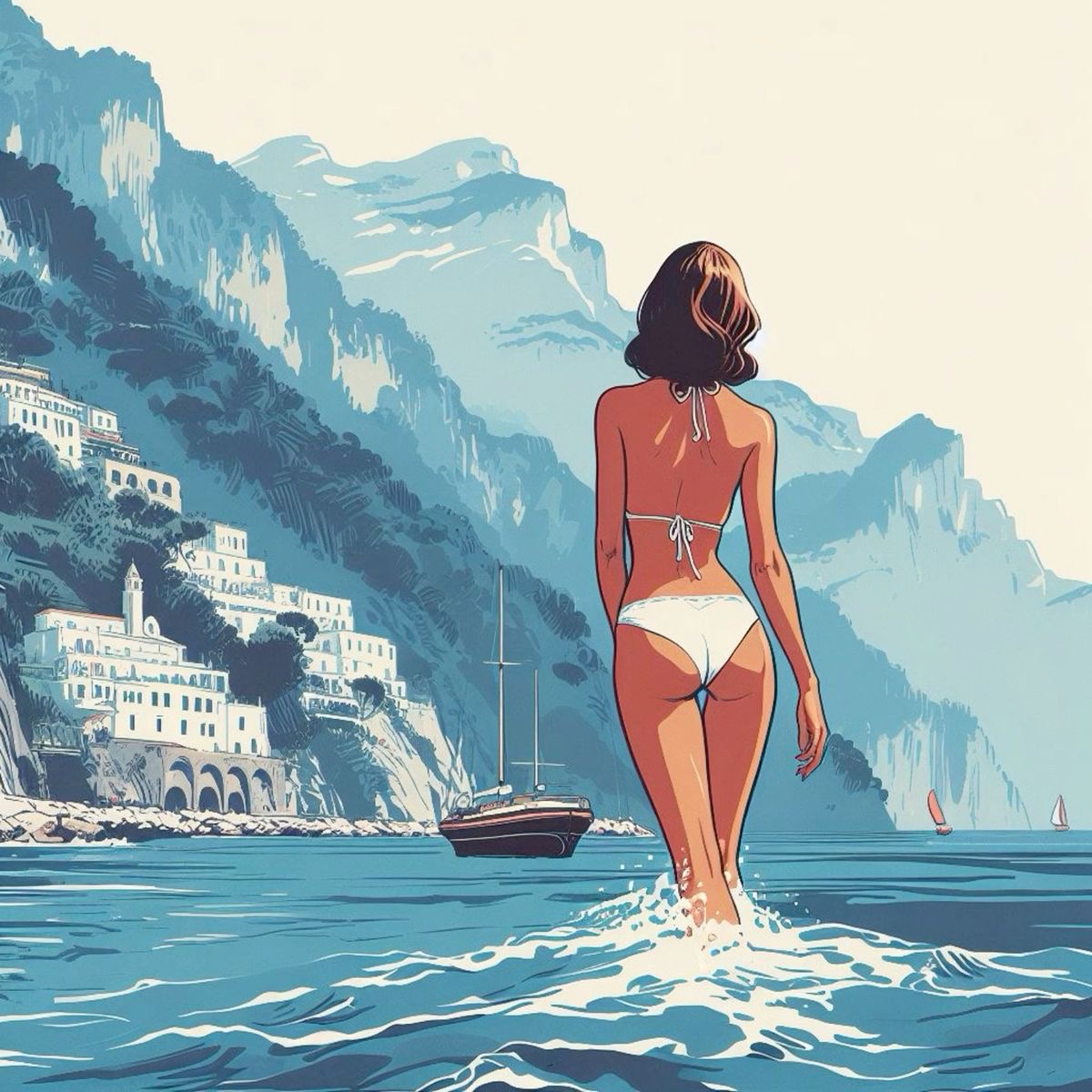 La fille sur la côte