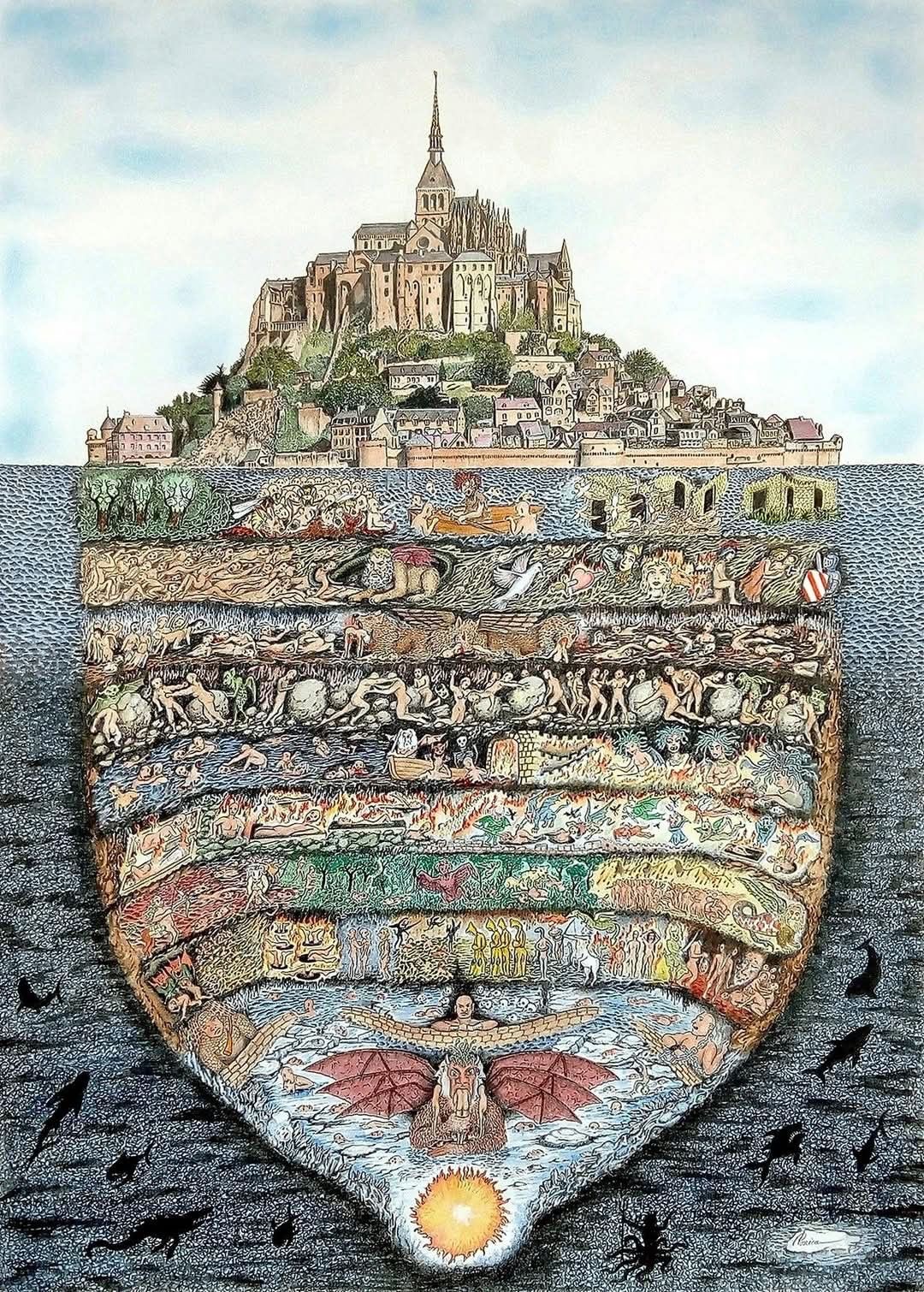 L'Enfer de Dante sous le Mont Saint-Michel