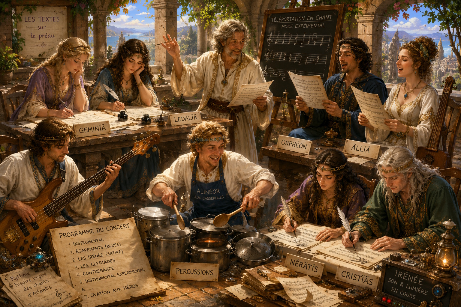 Les compositions musicales et lyriques